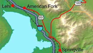 USA relief state maps with roads and rail